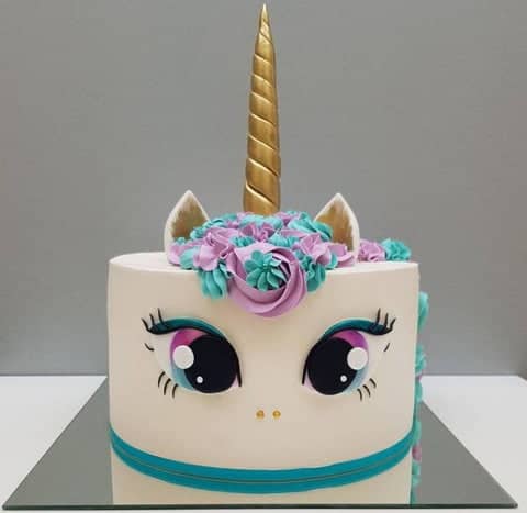 Kuchen Einhorn Offene Augen