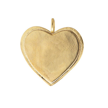 Intertwined Initials Pendant - Brass Heart Bond | Waxing Poetic Custom