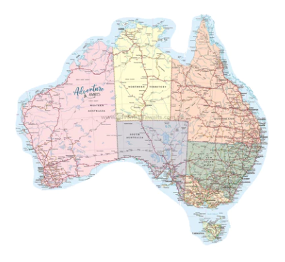 Map Of Australia Sticker