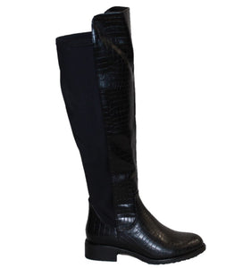 elastic knee high boots