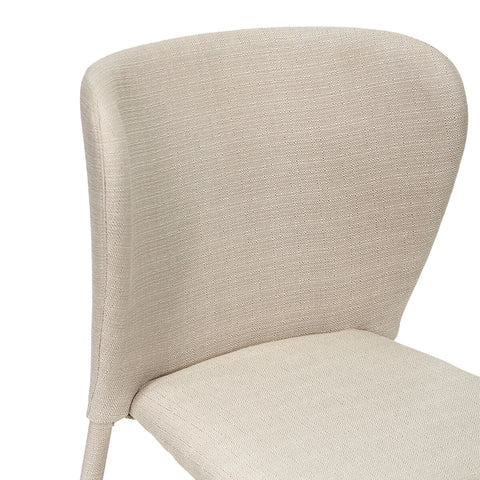 Contemporary Natural Fabric Dining Chairs