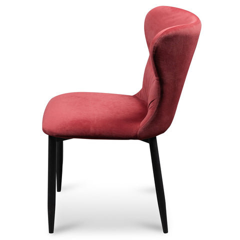 Amalfi |  Ruby Red Wingback Velvet Dining Chairs