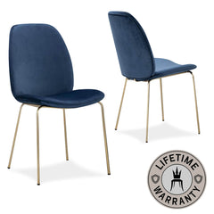 Ascot | Black, Blue, Velvet, Hazelnut, Leather Dining Chairs