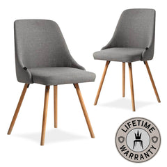 Aspire | Upholstered, Grey Wooden Dining Chairs