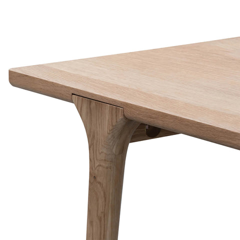 Natural Oak 2.2m Wooden Rectangular Dining Table