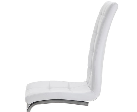 White Leather Dining Chair