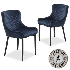 Berkshire | Blue, Grey, Dark Grey Modern, Velvet Dining Chairs Australia