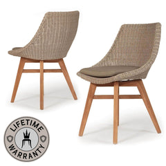Brampton | White Indoor Outdoor Wooden Dining Chairs