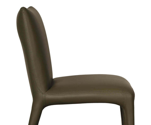 Modern Olive PU Leather Dining Chair