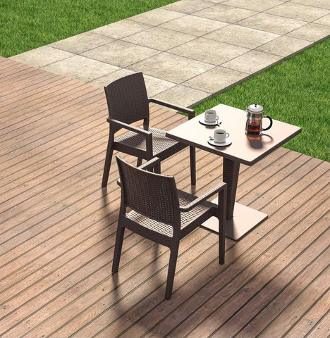 Bridgeport | Modern, Stackable, Plastic Outdoor Dining Chairs | Set Of 2