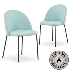 Clements | Mint Green, Velvet, Modern Dining Chairs