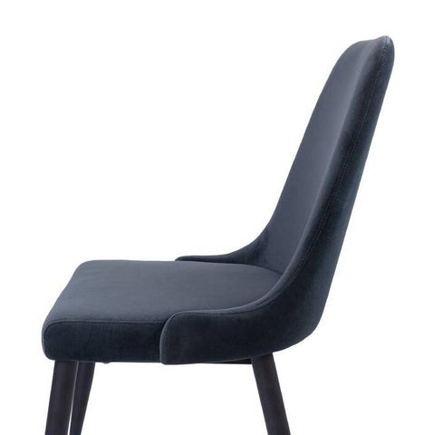 Charcoal Fabric Mid Century Dining Chairs