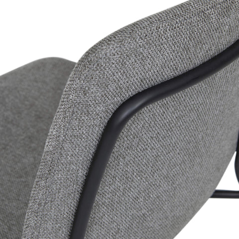 Lead grey fabric dining chair