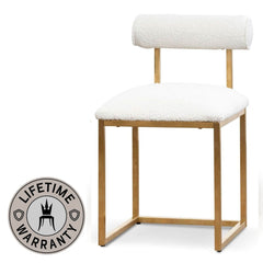 Englewood | White, Upholstered, Velvet, Modern Dining Chair