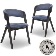 Franklin | Grey Upholstered Wooden Modern Dining Chairs 