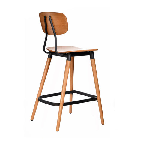 Country Industrial Wooden Bar Stools