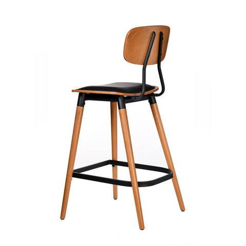 Country Industrial Wooden Bar Stools