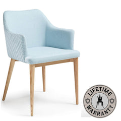 Henry | Version 2 | Fabric Modern Wooden Dining Chair With Arms