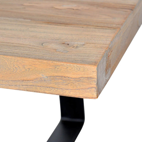 Reclaimed Natural Elm Rectangular 2.4m Wooden Dining Table