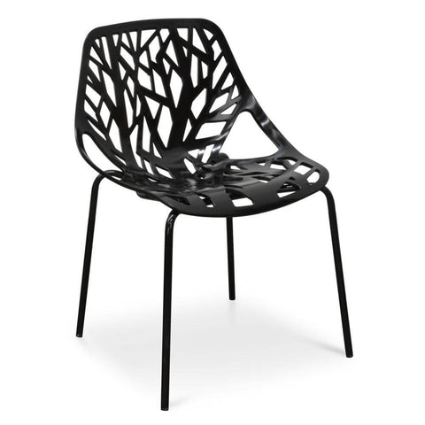 Ivory Black Modern Dining Chair