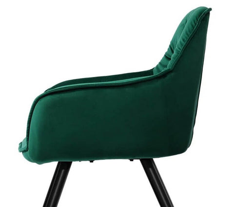 Green Velvet Dining Chairs With Arms
