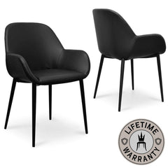 Lamont | Black, PU Leather, Modern Dining Chair