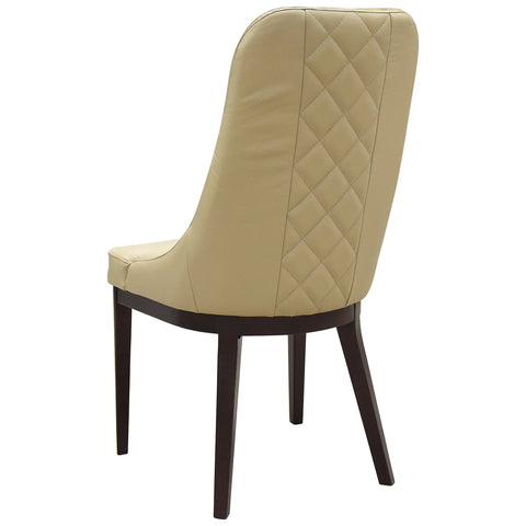 Modern Beige PU Leather Dining Chairs