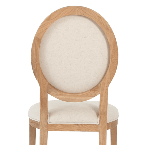 Light Beige Fabric French Provincial Commercial dining chair