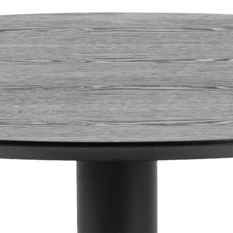 80cm Black Round Dining Table