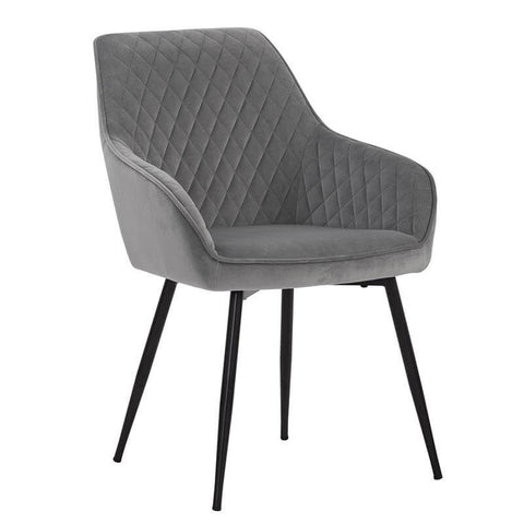 Grey Upholstered Modern Dining Chair