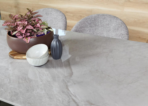 Grey Marble Look Dining Table