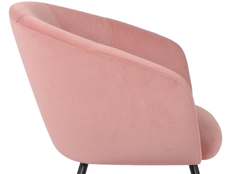 Blush Velvet Dining Chairs With Arms