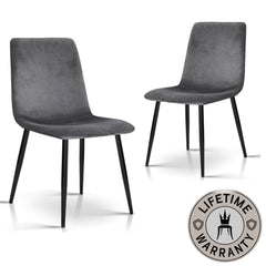 Marion | Grey Velvet Dining Chairs