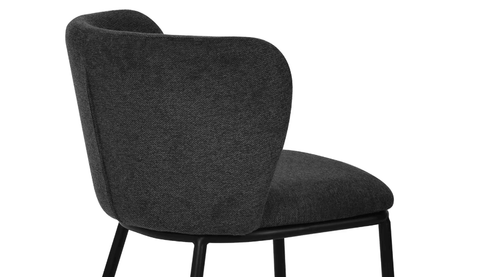 Grey fabric dining chair