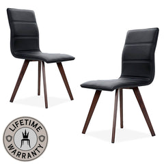 Midtown | Black Leather, Modern Dining Chairs