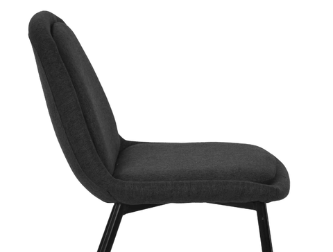 Midtown Charcoal Grey Modern Metal Fabric Dining Chairs