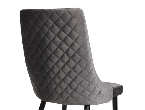 Modern Grey Velvet Dining Chairs