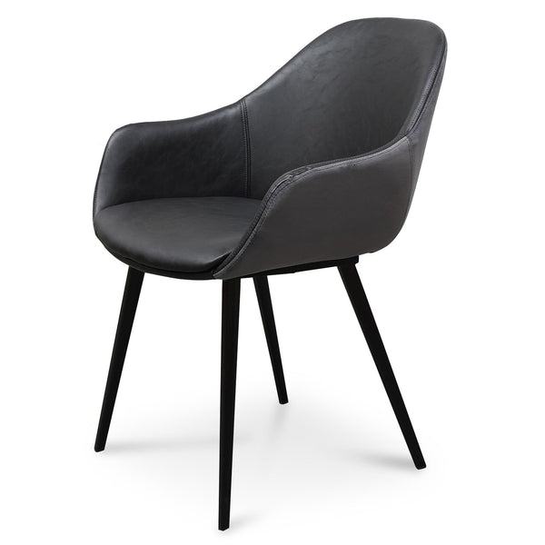 Pembroke | Black Leather Dining Chair