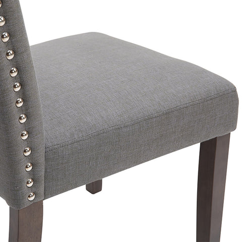 Light Grey Fabric Dining Chairs