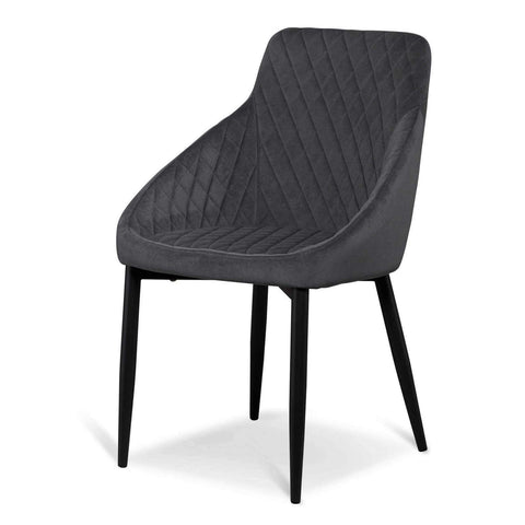 Grey Velvet Dining Chair