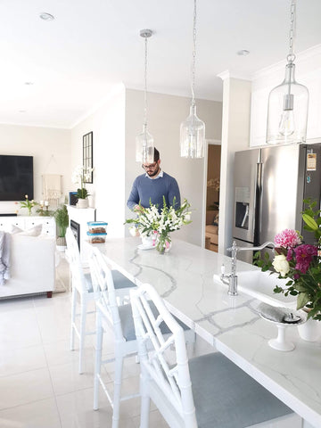 Hamptons White Wooden Bar Stools