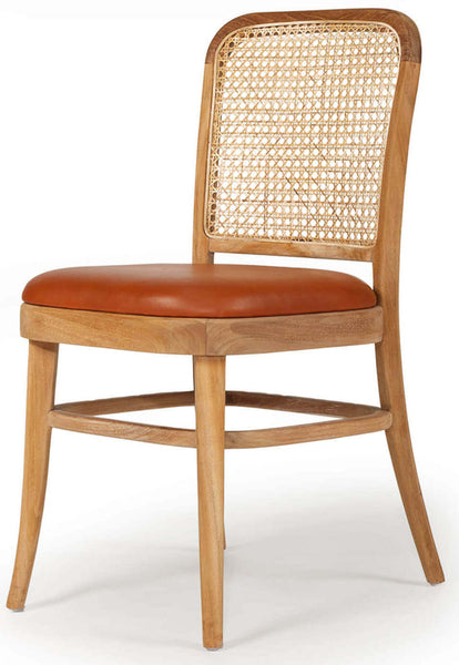 Sentosa | Natural, White Rattan Coastal Wooden Dining Chair