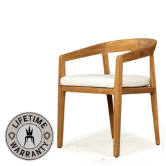 Shoalhaven | Natural, White, Outdoor Mid Century Wooden Dining Chairs