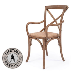 Virginia | Coastal, French Provincial Dining Chair With Arms