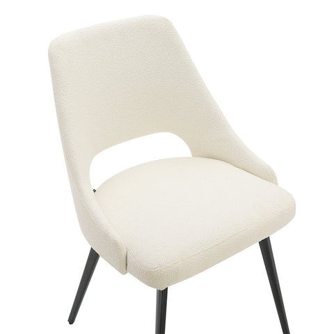cream fabric dining chair
