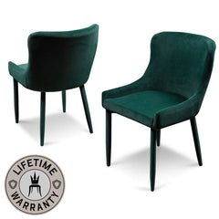 Carmelle | Dark Green, Navy Blue, Velvet Dining Chairs 