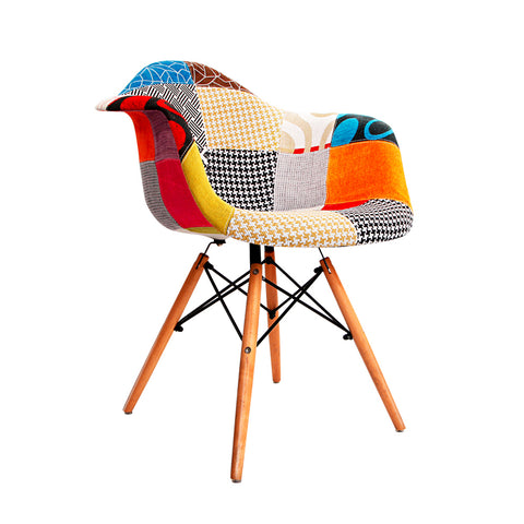 Marlo Version 1 | Multi Coloured Eames Moulded Plastic Armchair