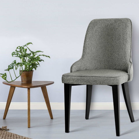 Vaucluse | Grey Upholstered Mid Century Dining Chairs | Set Of 2