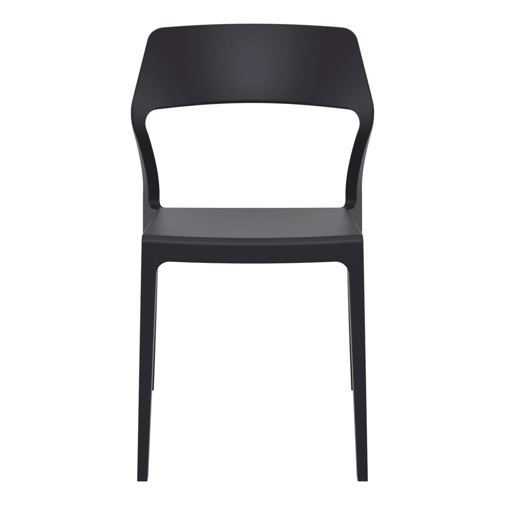 Black Plastic Stackable Outdoor Dining Chairs | Set Of 2 | Stanley