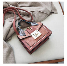 Load image into Gallery viewer, Elegant Khaki Fashion Handbag with Scarf
